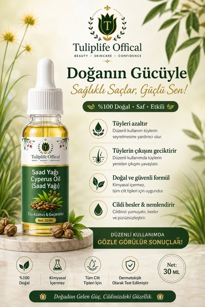 Cyperus Oil (Saad Oil) Care Oil That Helps Reduce the Appearance of Hair 30 ml
