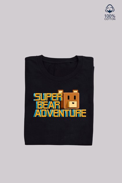 Super Bear Adventure Super Bear Printed 100% Cotton Short Sleeve Unisex Kids T-Shirt 4-13 Years