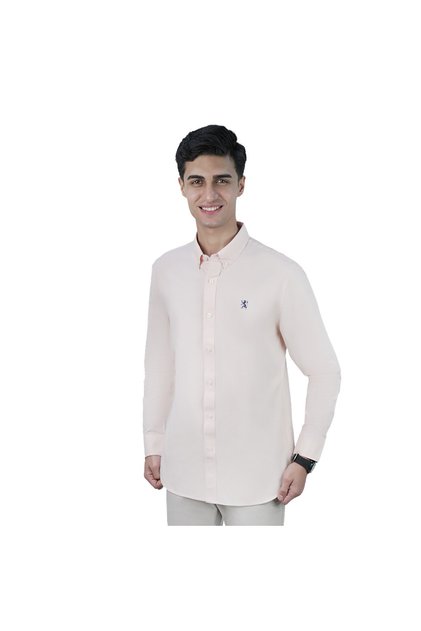 Men’s Cotton Slim Oxford Shirt with Embroidery