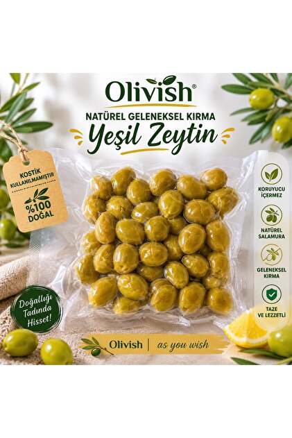 Olive【みんみ】 olivish Natürel Yeşil Kırma Zeytin Manzalina 500g - Fiyatı, Yorumları