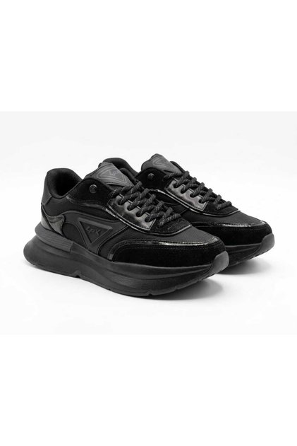 Kadın Siyah Casual Sneaker Kalın Taban Spor Ayakkabı BKJ0632