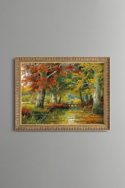 Autumn Landscape - Vintage Patterned Painting - Fine Model