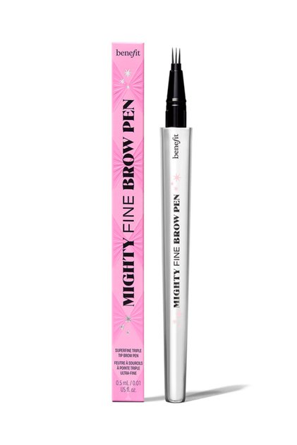 Mighty Fine Brow Pen 0.5 ml – Ultra Fine 3-Tip Eyebrow Shaping Pen – Long-Lasting Natural Look