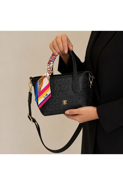 Women's Leather Look Medium Size Hand and Shoulder Bag