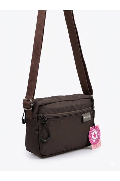 Crinkle Fabric Crossbody Shoulder Bag - Lightweight and Multi-Compartment Casual Messenger Bag