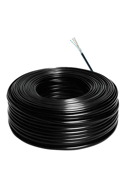 Cablu de retea exterior robust CAT5e UTP cupru 0.5mm negru DS-1LN5EO-UU/E-1