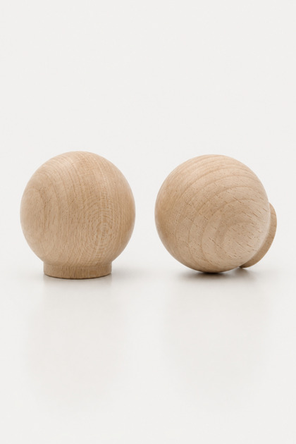 Natural - Maxi Series Wooden Drawer and Cabinet Handle Set of 2