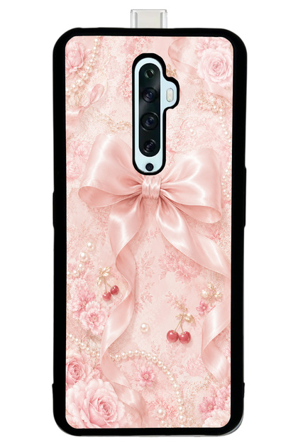 Oppo Reno 2Z Glossy Phone Case with Cherry Blush Bow Design