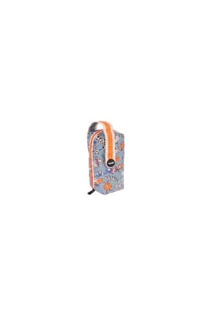 Set 4 penare scolare oval, cu maner si fermoar, multicolor