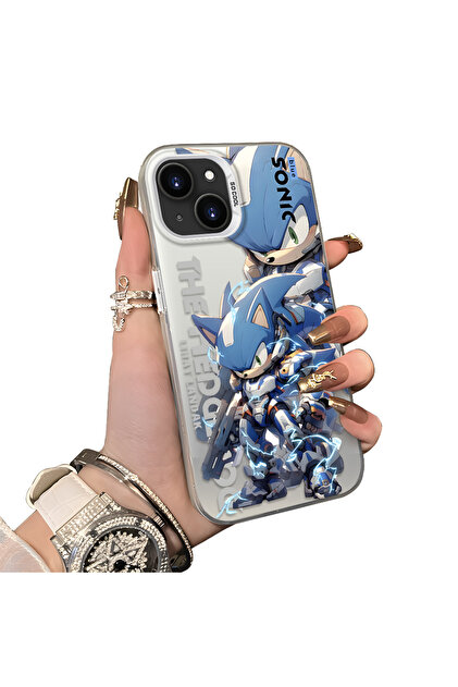 iPhone 13/14 Compatible Hard Acrylic Back Silicone Edge Lens Protection Case