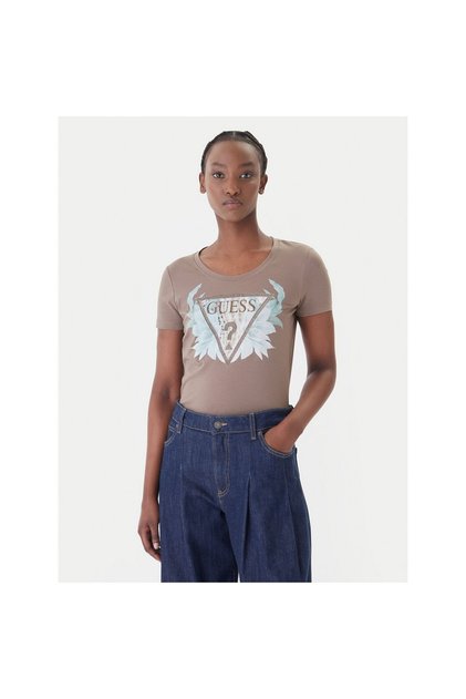 Tricou de damă W6GI12K3027 Maro