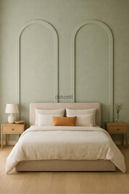 Pinterest MDF Kemer Duvar Çıtası Boyanabilir Dekoratif Duvar Paneli 96x248 cm