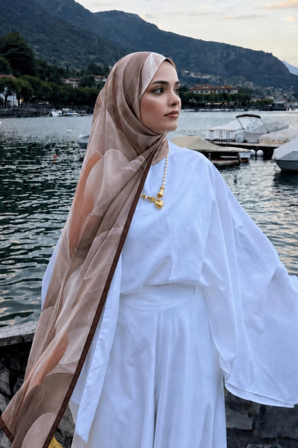 Women's French Silk Premium Casual Shawl Model