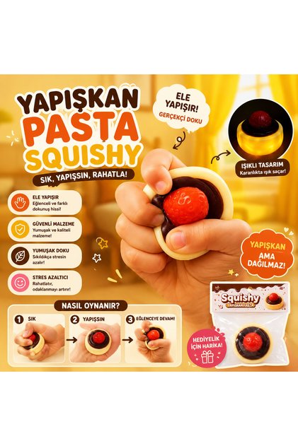 Yapışkan pasta sukuşi squişhy stres oyuncağı taba sukuşi yapışkan oyuncak squişhy