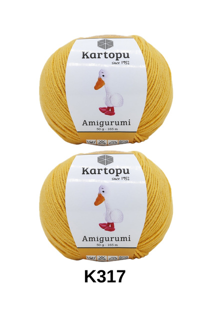 2 Pieces of Snowball Amigurumi Yarn 50 Grams 165 Meters Toy Doll Net Beanie Bandana Motif Summer Blouse Bag Knitting Yarn - Color: K317