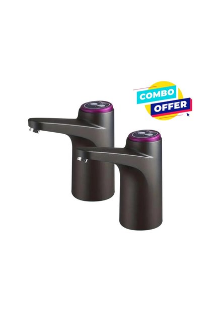 2Pc Combo Set Automatic Water Dispenser Pump | USB Rechargeable Drinking Water Bottle Pump for Home & Office