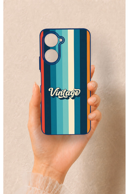 Vivo Y18 Compatible Vintage Patterned Silicone Case