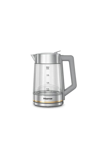 Electric Kettle H20KGSS1 , 2 liters ,Glass Body kettle, Silver Finish