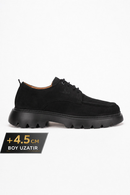 Genuine Leather Men's Daily Casual Shoes +4.5 cm Height Increasing Thick Sole Orthopedic Comfort