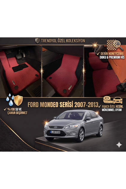 FORD MONDEO MK4 SERİSİ 2007 - 2013 PREMİUM ARACA ÖZEL EVA PASPAS TAKIMI METAL TOPUKLUK VE 2 ADET METAL LOGO HEDİYE 2 YIL GARANTİLİ