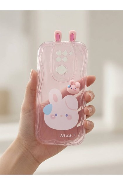 Redmi Note 9 / Redmi 10X 4G Uyumlu Kılıf 3D Desenli Kromi Silikon Kapak
