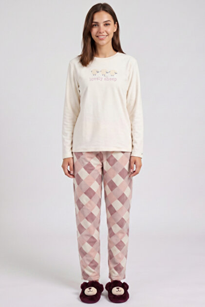 Plaid Long Sleeves Pyjama Set
