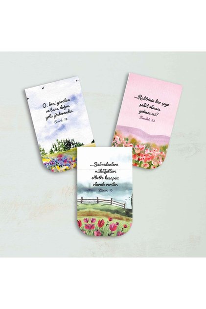Marn – Çiçekli – İslami – 3’lü Mıknatıslı Ayraç #MA119