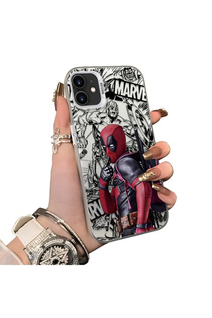 iPhone 12 Compatible Spiderman Patterned Silicone Edge Hard Back Case Couple Phone Case