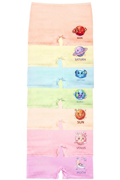 107 Child Days Pack of 7 Girls Boxer Shorts