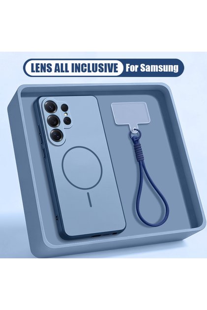Galaxy S24 Ultra Blue Magnetic For Magsafe Phone Case For S26 S25 S24 S23 Ultra S24 S25 FE A57 A37