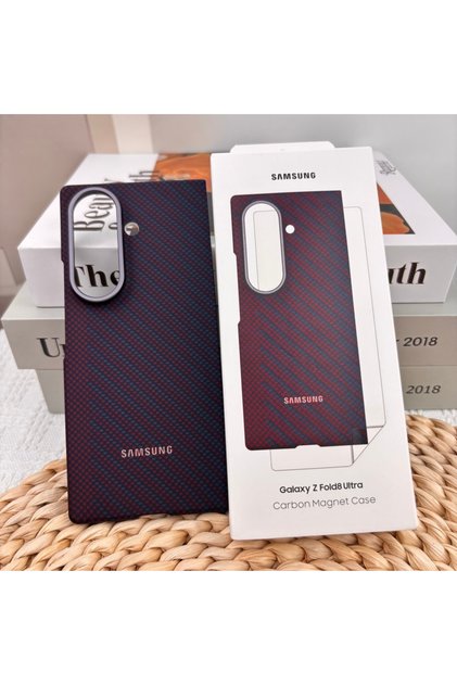 SAMSUNG Galaxy Z Fold 8 Ultra Red Samsung Galaxy Z Fold8 Fold 8 Ultra Carbon Fiber Pattern Magnet Ca