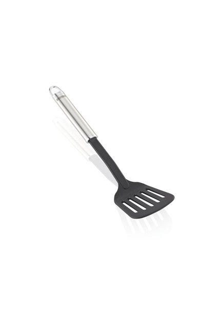 Sterling Nylon Spatula | Heat Resistant Turner for Non Stick Cookware | Stainless Steel Handle Kitchen Utensil