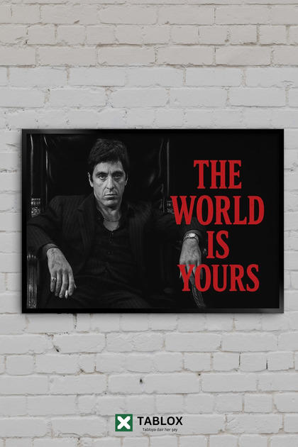Scarface Al Pacino Tony Montana Film Mafia Frame View Decorative MDF Painting