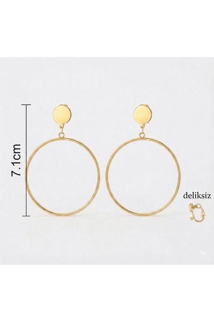 Hole-Free Clip-On Women's Earrings - Hoop Earrings