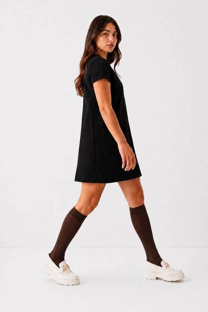Women's Below Knee Micro 50 Den Matte Medium Thick Soft Banana Chestnut Trousers Socks