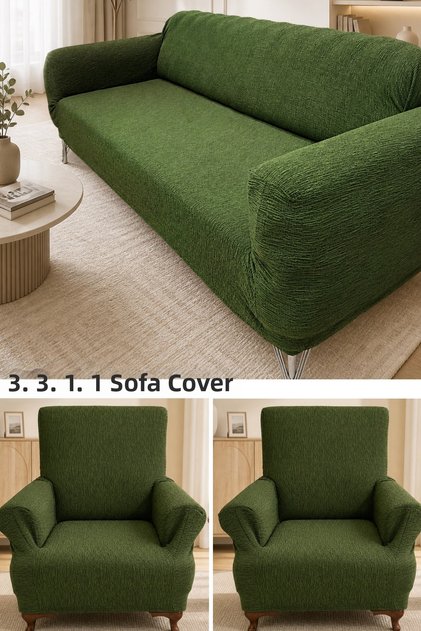 3 3 1 1 Stretch Elastic Flexible Washable Jacquard Sofa Cover Set Sofa Cover