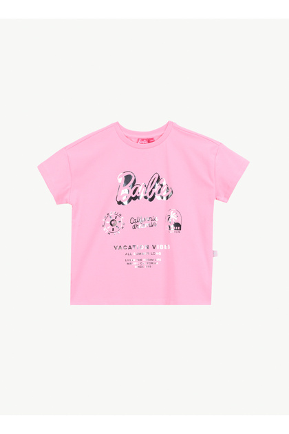 Pembe Kız Çocuk Baskılı T-Shirt BRB6SG-TST6418