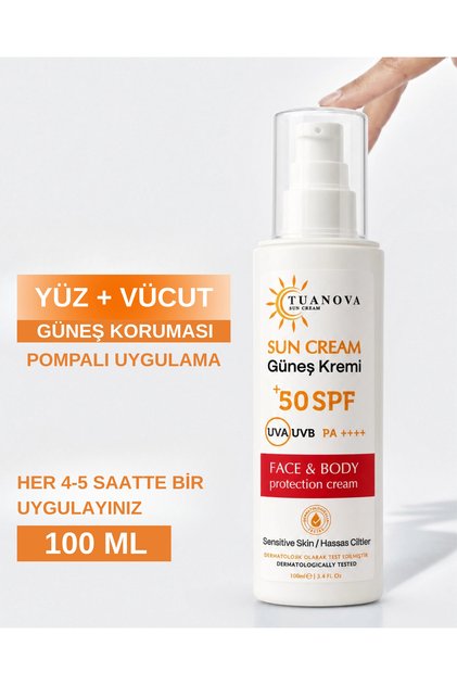 Dermatolog Onaylı Spf 50 Yüz Ve Vücut Koruma Leke Karşıtı Güneş Kremi 100 ml - Suya Dayanıklı