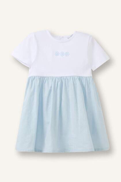 Gemustertes Kleid aus 100 % Baumwolle für Babymädchen H2173A526SM