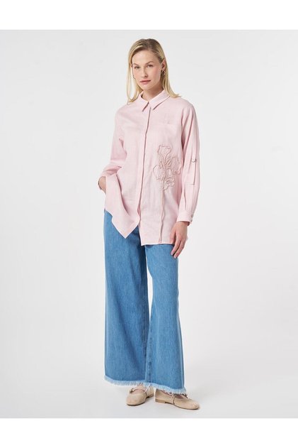 Floral Embroidered Linen Tunic