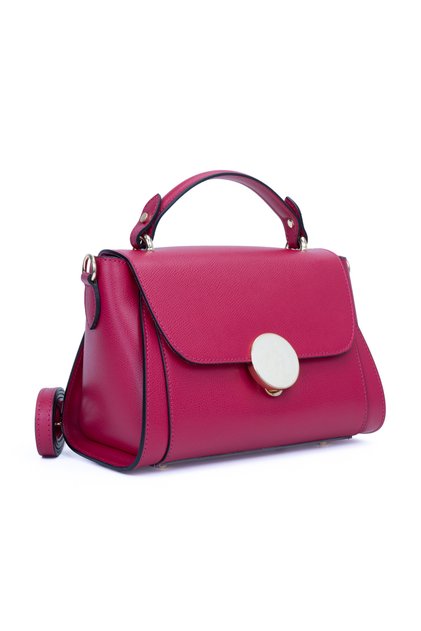 Poseta Piele Jaime - Fucsia, Geanta Casual din Piele Naturala, Geanta, Genti