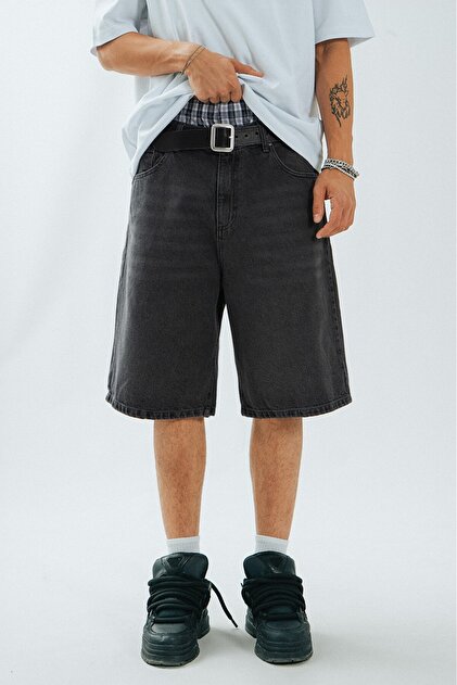 パンツ Solo jorts W38 UKHWD SUPPLY Koyu Gri Baggy Jean Erkek Şort Jorts - Fiyatı, Yorumları