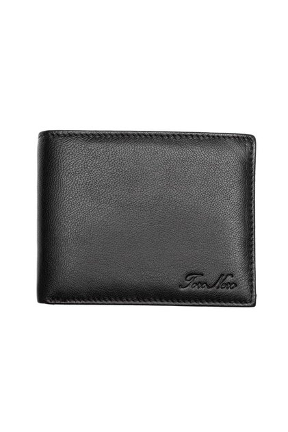 Portofel bărbătesc din piele naturală, negru Max, protecție RFID