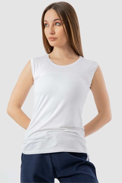 Solid Sleeveless Round-Neck Top