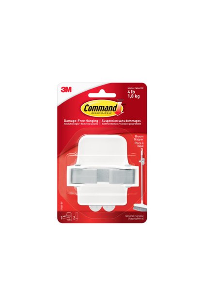 Damage-Free Hanging Broom Gripper with Strips