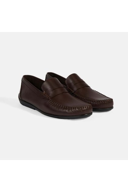 Jovian Brown Men's Leather Slip-On Loafer