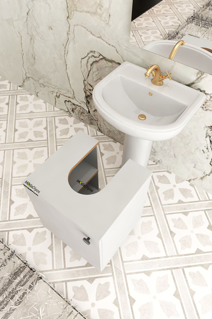 Modelisa Mini Lavabo Altı Dolap, Ayaklı Banyo Dolabı - Mdf