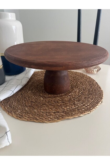 Footed Wooden Cake Presentation Board 29 cm 100% BEAN TREE