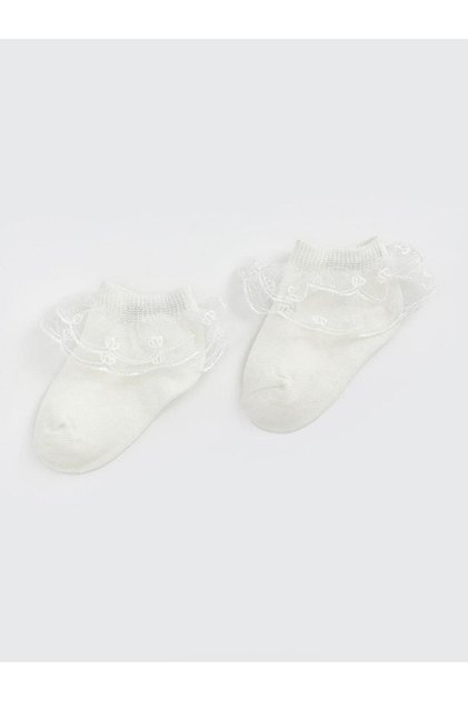 Lcw Baby Basic Lace Baby Girl Booties Socks (S5)