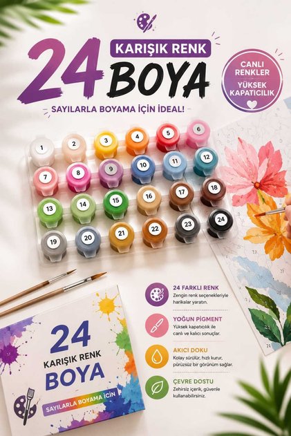 Sayılarla Boyama Setiniz için Ekstra Boya Paketi ---(Açıklama kısmını inceleyin)---